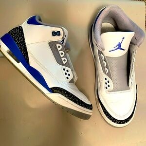 Jordan 3’s Retro White & Racer Blue men’s 8.5